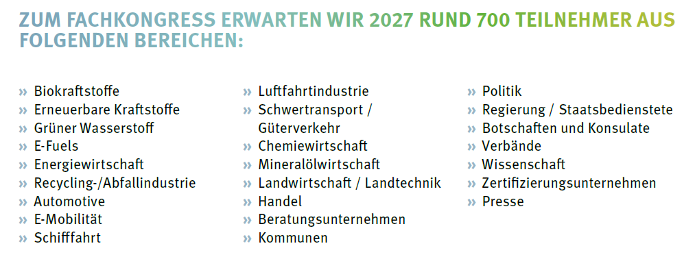 Branchenübersicht Kraftstoffe der Zukunft